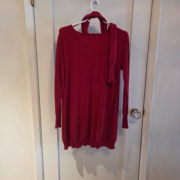 Femme Fatale Made in Italy tunic-length sweater with matching tube scarf - Picture 3 of 4